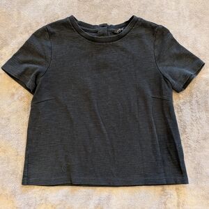 Women's Banana Republic Black Cropped Tee, Size Small